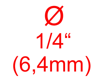 1/4" Diameter