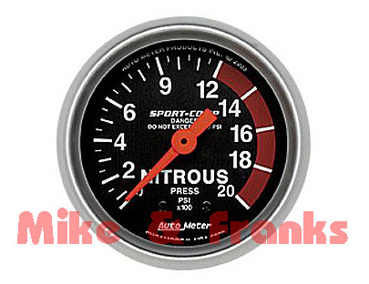 3328 Nitrous Pressure 0-2000 PSI 52mm