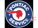 Enseigne en métal Pontiac Service 11.75" ronde