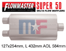 524553 Flowmaster Super 50 Dual 2,25\" Eingang/3\" Ausgang