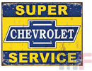 Blechschild Super Chevrolet Service 16" x 12.5" (ca 41cm x 32cm)