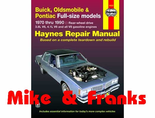 Repair manual 19025 Buick RWD Full-Size 1970-90 Electra LeSabre