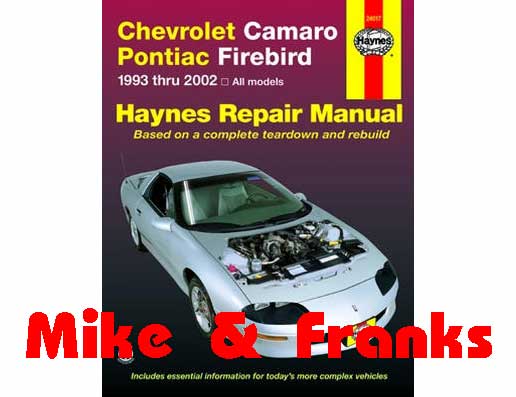 Repair manual 24017 Firebird Trans Am 1993-02