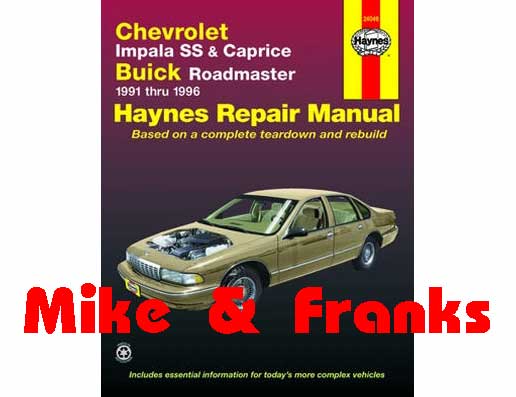 Repair manual 24046 Buick RWD Roadmaster 91-96