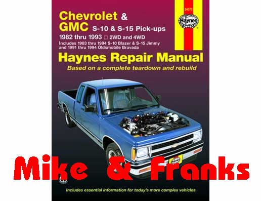 Manual de reparaciones 24070 S-10/15 Pickup S-10/15 Blazer 82-93
