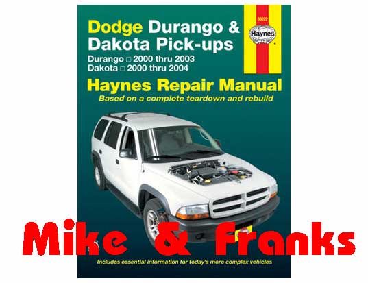 Manuel de réparation 30022 Dakota 00-04 & Durango 00-03
