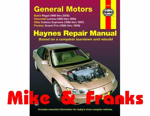 Repair manual 38010 Buick Regal FWD 1988-05