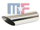 Stainless Steel Tip 2.5\" (63.5mm) 230mm length Angle Cut