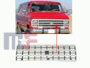 Parrilla del radiador negro/plateado Chevy Van 92-96 faro único