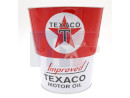 Papierkorb vintage Alu \"Texaco Oil\"