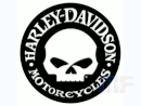 Blechschild Harley Davidson Skull 12" (ca. 30,48cm) erhaben